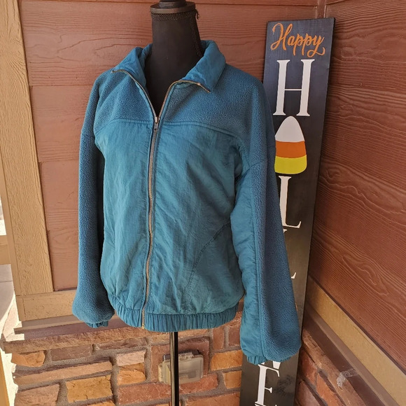 Wild Fable Women's Fleece Bomber Jacket Size Medium EUC - Picture 7 of 13